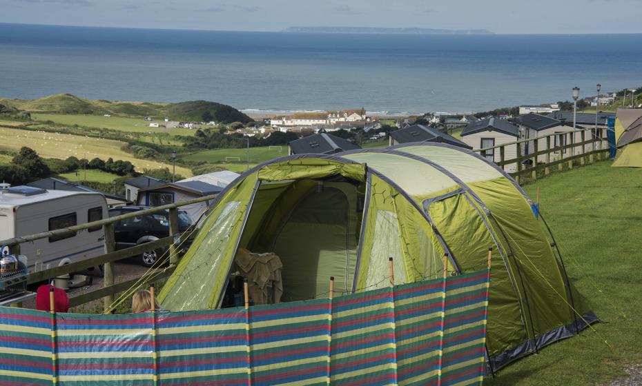Camping at Woolacombe Sands Holiday Park Sea View Pitches