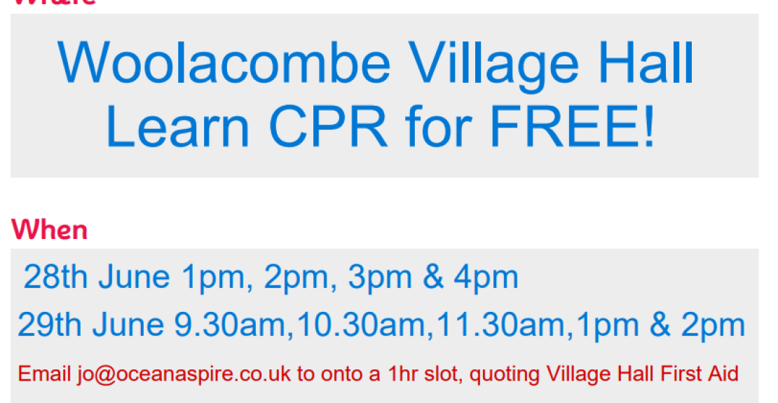 Learn CPR For Free Woolacombe