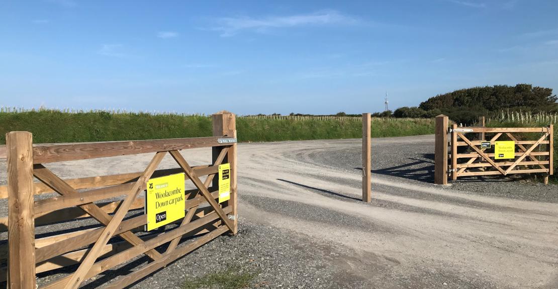 National Trust Car Park at Woolacombe Down