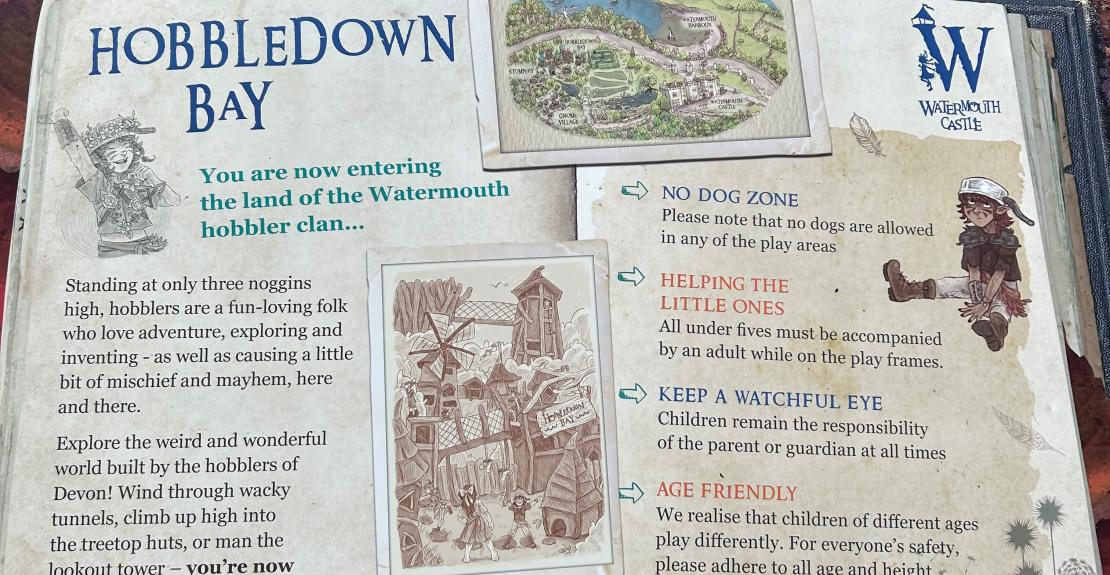 Hobbledown Bay new play area at Watermouth Castle North Devon