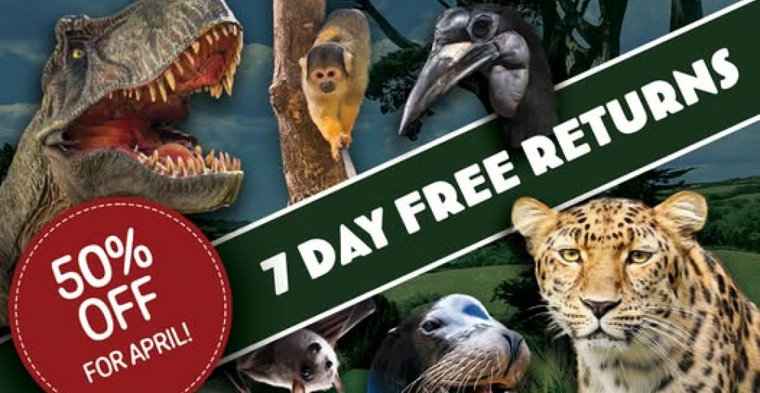 Combe Martin Wildlife & Dinosaur Park April 2025 Offer