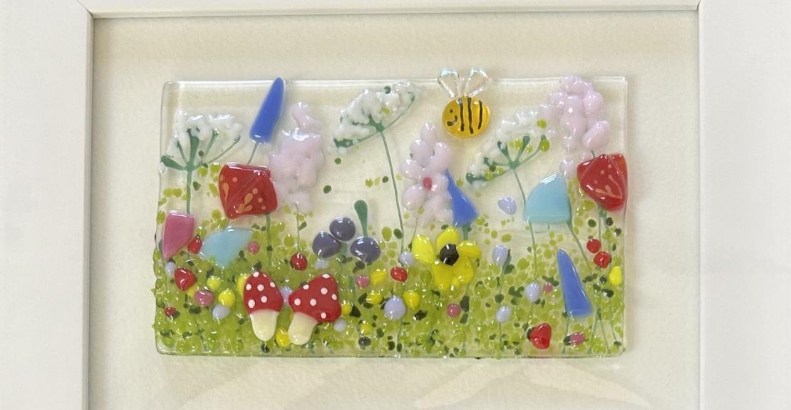 Locally Made Art Mash Hand Fused Glass Woolacombe North Devon 