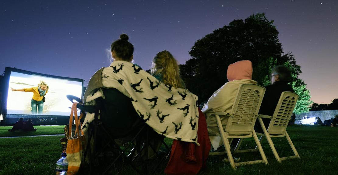 Outdoor cinema at Arlington Court