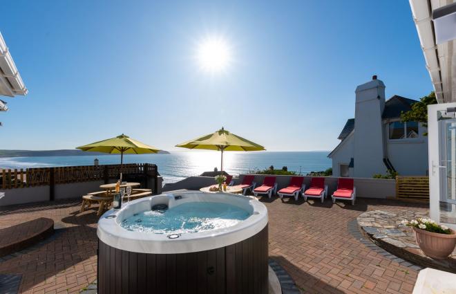 My Favourite Holiday Cottages Coast View Hot Tub with a sea view Woolacombe