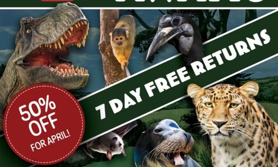 Combe Martin Wildlife & Dinosaur Park April 2025 Offer