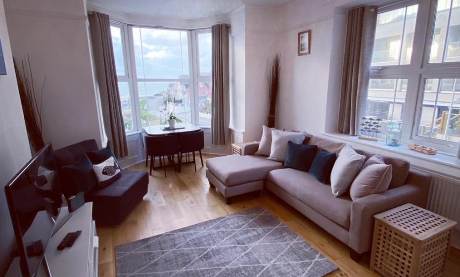 Cosy living area in Seablue View Apartment Woolacombe
