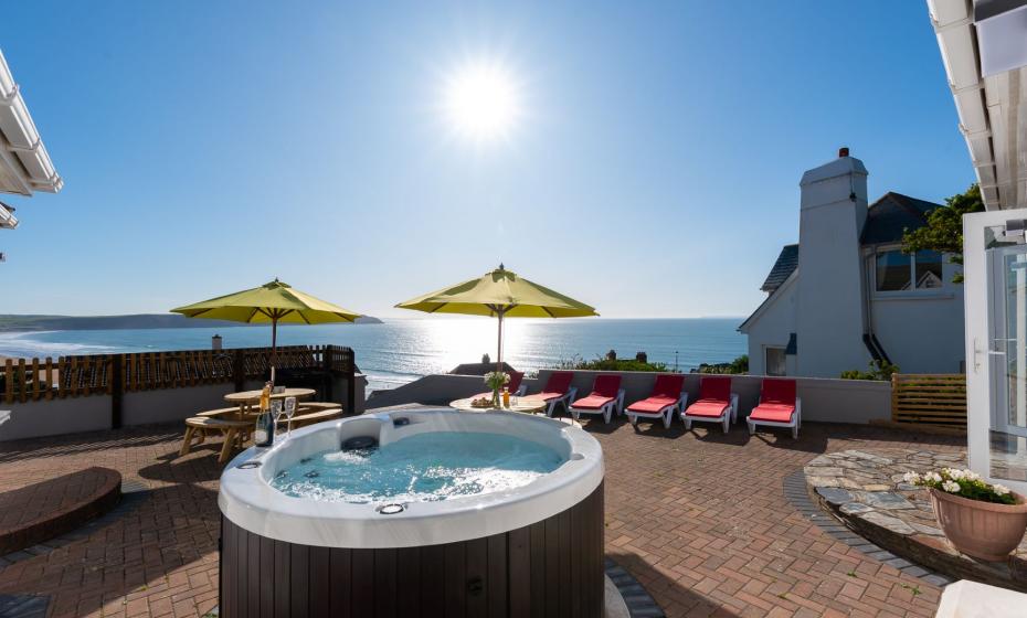 My Favourite Holiday Cottages Coast View Hot Tub with a sea view Woolacombe
