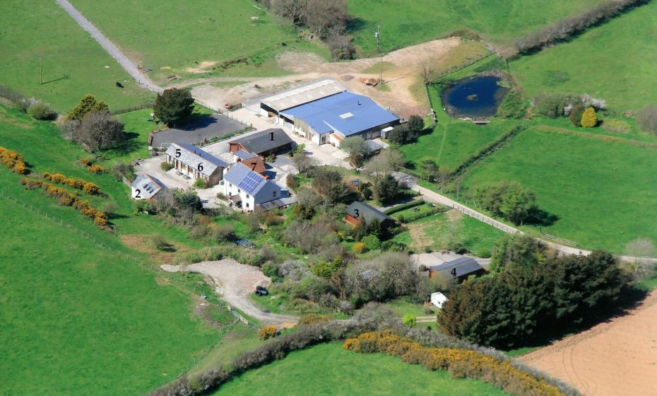 Lower Campscott Farm Aerial View of Holiday Cottages Lee North Devon