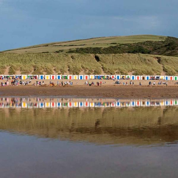Bech huts at Woolacombe Sands