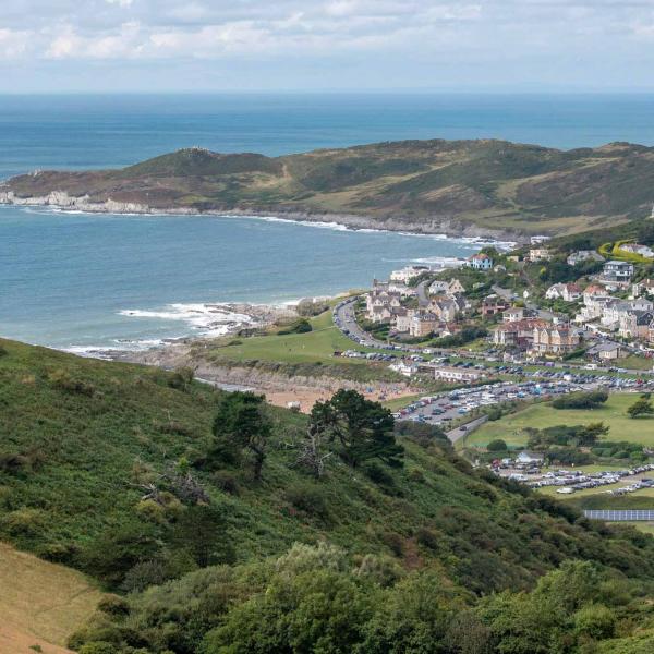 Woolacombe Village looking down from Potters Hill