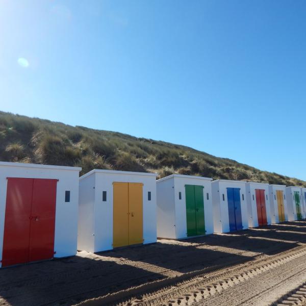 Beach Huts on Woolacombe Beach