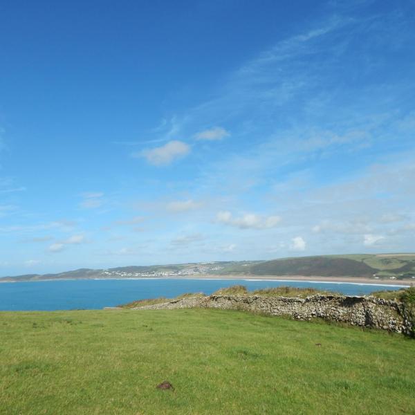 The view from Baggy Point to Putsborough and Woolacombe