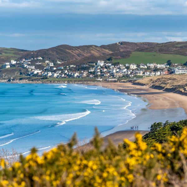 Stunning view of Woolacombe beach