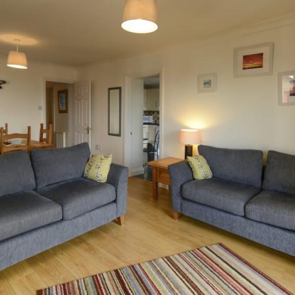 Belle Vue Apartment self-catering sleeping four, close to Woolacombe beaches and village centre, perfect for families
