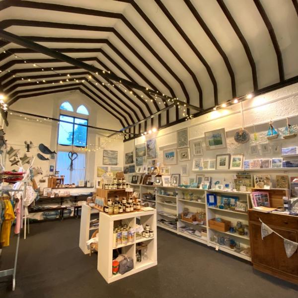 The Old School Room Craft Gallery Lee near Ilfracombe gift shop local crafts freshly ground coffee