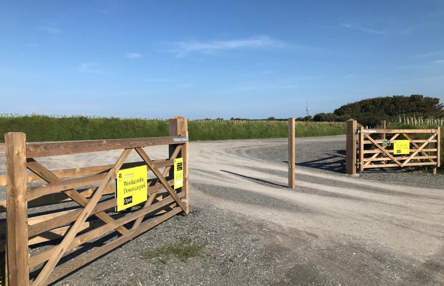 National Trust Car Park at Woolacombe Down 