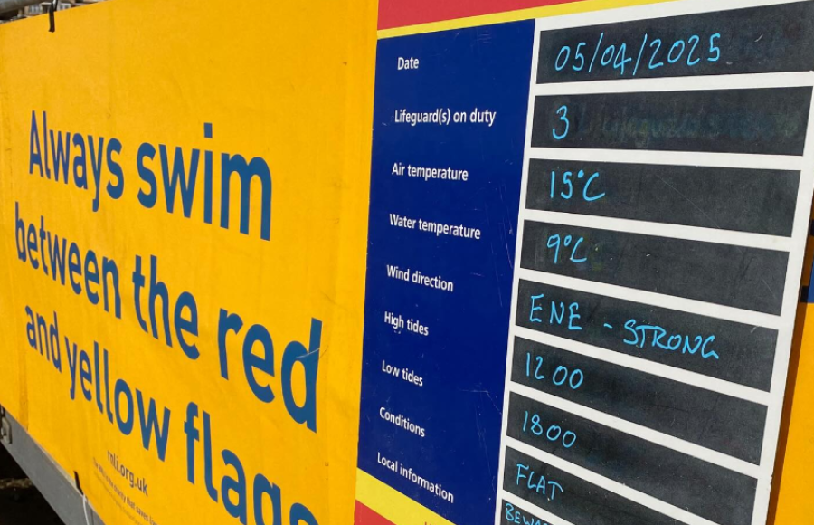 RNLI Lifeguards at Woolacombe Beach Easter 2025